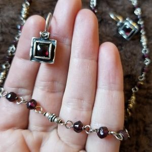 Silpada garnet set